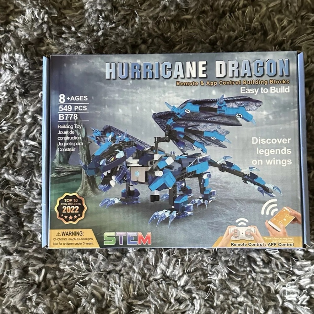 Hurricane Dragon Building Blocks Kit Robot Toy STEM B778